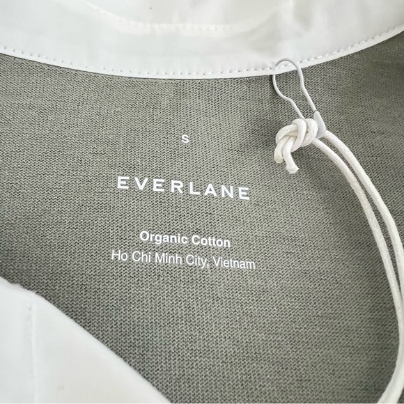 Everlane Organic Cotton Polo Dress NWT Size Small Clay Gray Short Sleeve - Picture 8 of 12